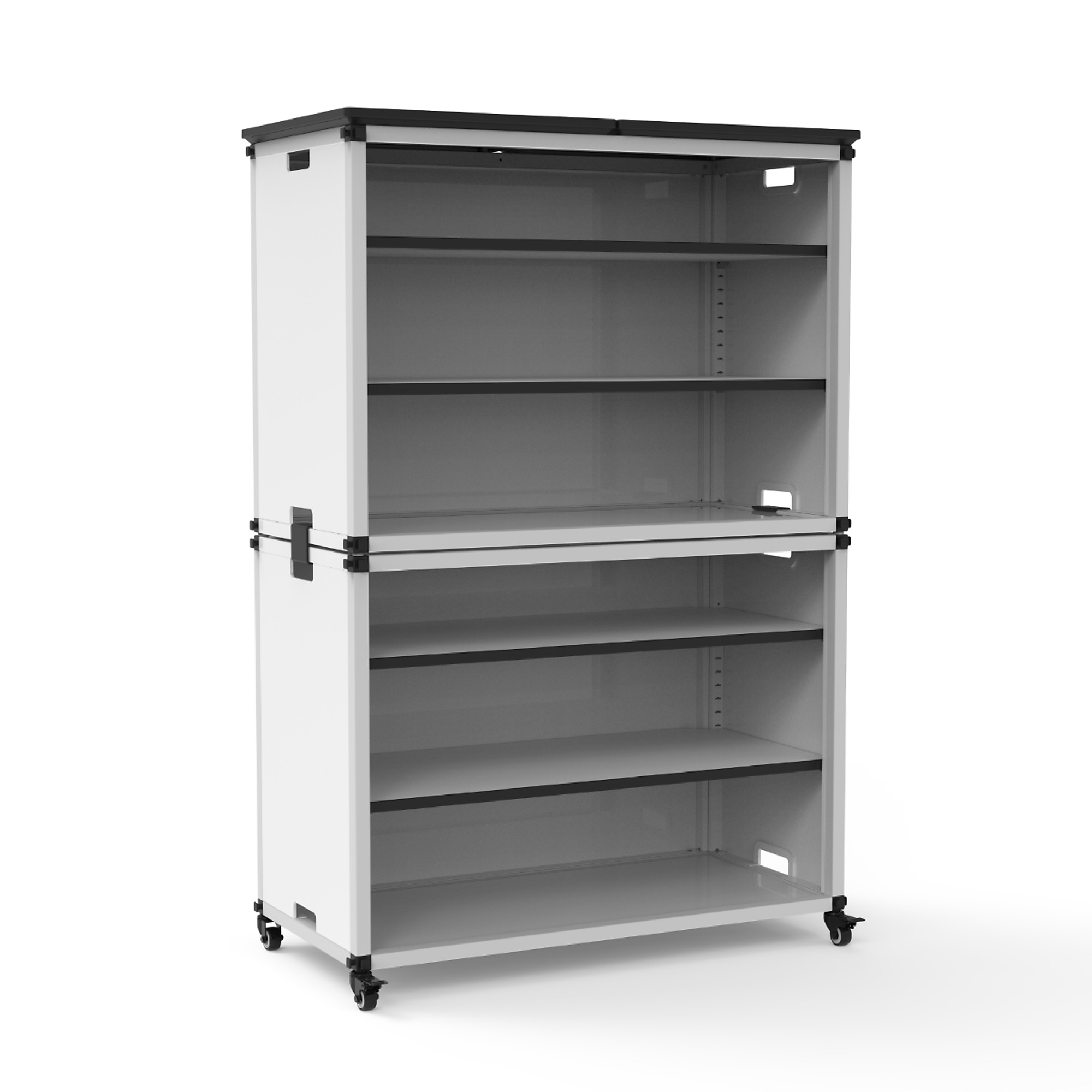 Luxor Bookshelf - Wide Stacked Modules, 54.5in. x 36.5in., Model# MBSCB07